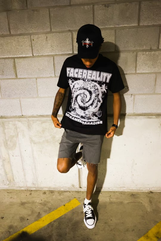 DREAMERS PARADISE BLACK TEE